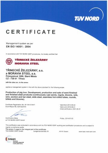 ISO 14001:2004 Certificate in pdf