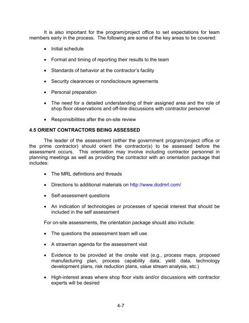 Manufacturing Readiness Level (MRL) Deskbook