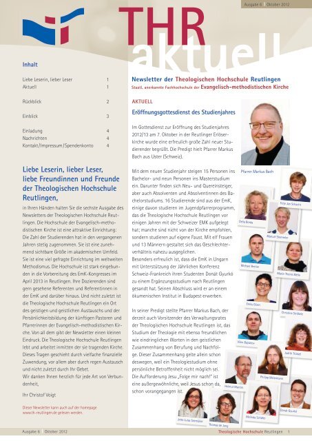 EmK-Kongress „Wer glaubt, bleibt anders“ - Theologische ...