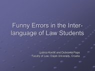 Funny Errors in the Inter-language of Law Students