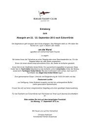 Einladung zum Absegeln am 22. / 23 ... - Kieler Yacht-Club