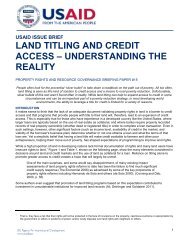 land titling and credit access - Land Tenure and Property Rights Portal