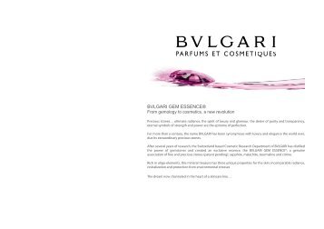 BVLGARI GEM ESSENCEÂ® - Bulgari Hotels & Resorts