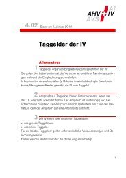 Taggelder der IV - IV-Stellen-Konferenz IVSK