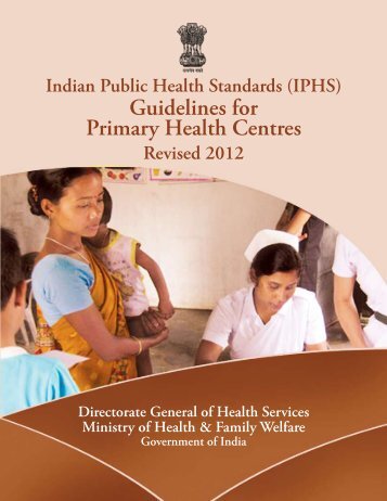 IPHS Guidelines for Primary Health Centres, 2012.