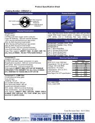 Product Specification Sheet Catalog Number: CEBUS-F-J Form ...