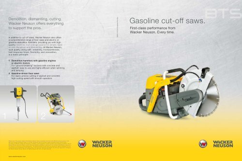 Gasoline cut-off saws. - Wacker Neuson