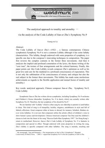 an analysis of symphony no Beethoven’s fourth movement for the symphony no 9 is unconventional in that it does not follow any of the music forms that we had studied previously it is not developed through an exposition-development-recapitulation structure for sonata form, a theme-variations form for variation form, nor does it use an abacada structure for rondo form. an analysis of symphony no Beethoven’s fourth movement for the symphony no 9 is unconventional in that it does not follow any of the music forms that we had studied previously it is not developed through an exposition-development-recapitulation structure for sonata form, a theme-variations form for variation form, nor does it use an abacada structure for rondo form.