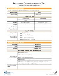 Translation Quality Assessment Tool (PDF) - Hablamos Juntos