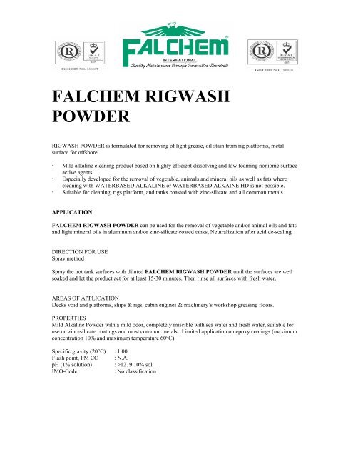 FALCHEM RIGWASH POWDER