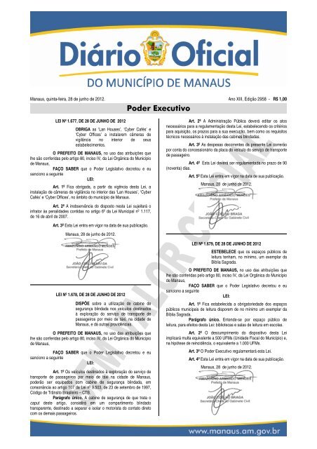 Poder Executivo - DiÃ¡rio Oficial do MunicÃ­pio