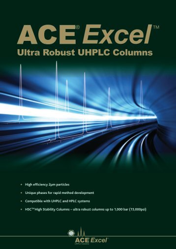 ACE Excel Ultra Robust UHPLC Columns - Winlab.com.au