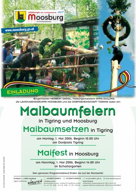 Maibaumfeiern Maibaumfeiern - Marktgemeinde Moosburg