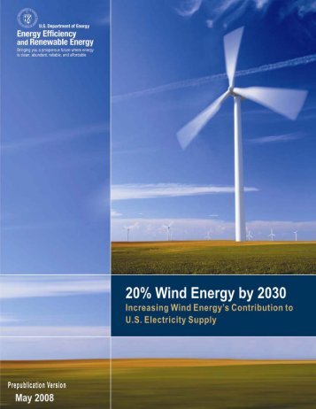 20% Wind Energy by 2030 - Wind Powering America