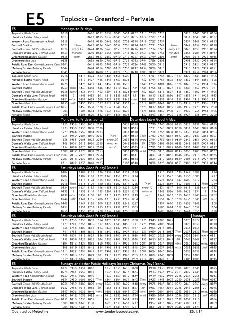 Printable PDF version - London Bus Routes