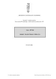 Cote : PP 946 IntitulÃ© : SociÃ©tÃ© Charles Veillon S.A. - Inventaires des ...