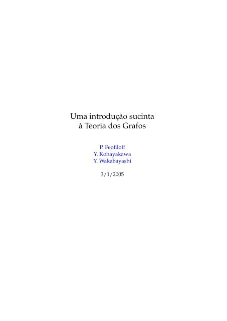 Uma Introducao Sucinta aa Teoria dos Grafos - Rede Linux IME-USP