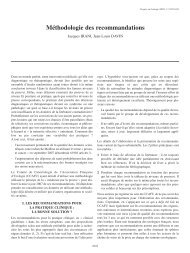 Méthodologie des recommandations - Urofrance