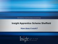 Insight Apprentice Scheme Sheffield