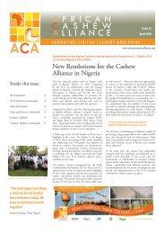 ACA newsletter apr 10 - African Cashew Alliance