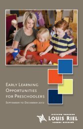 Early Learning Opportunities for Preschoolers - Louis Riel School ...
