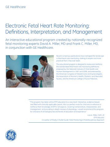 Electronic Fetal Heart Rate Monitoring - American College of ...