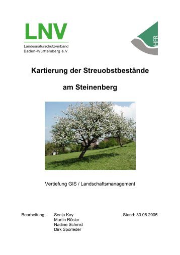 Kartierung der Streuobstbestände am Steinenberg - Hochschule ...