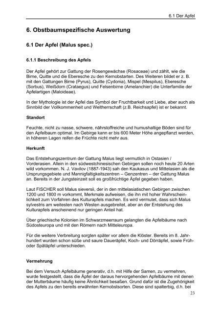 Kartierung der Streuobstbestände am Steinenberg - Hochschule ...