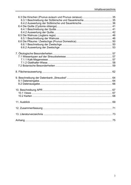 Kartierung der Streuobstbestände am Steinenberg - Hochschule ...