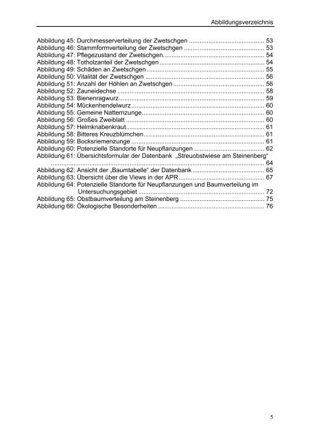 Kartierung der Streuobstbestände am Steinenberg - Hochschule ...