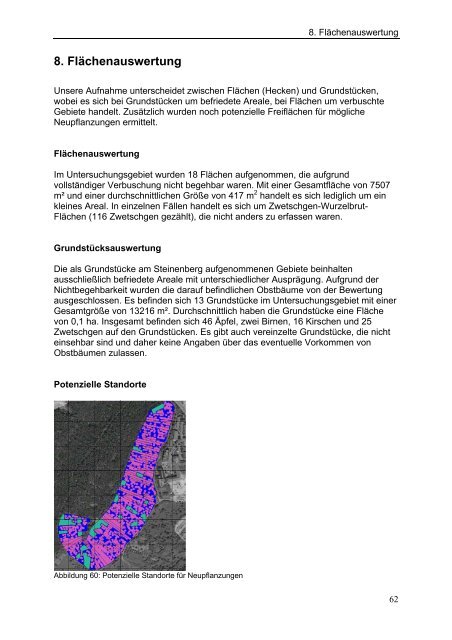 Kartierung der Streuobstbestände am Steinenberg - Hochschule ...