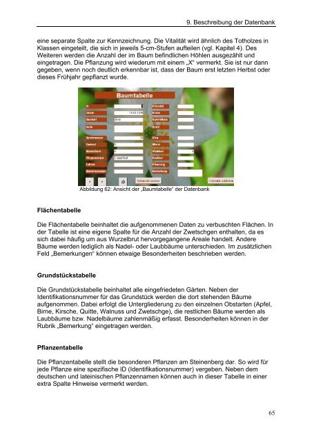 Kartierung der Streuobstbestände am Steinenberg - Hochschule ...