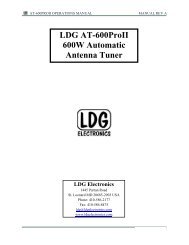 LDG AT-600ProII 600W Automatic Antenna Tuner - LDG Electronics
