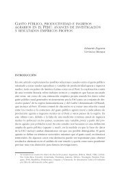 gasto público , productividad e ingresos agrarios en el perú - Grade