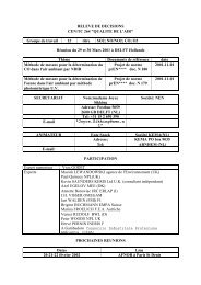 RELEVE DE DECISIONS - LCSQA