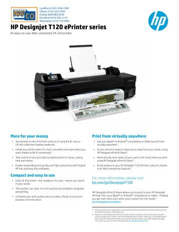 HP Designjet T120 ePrinter series