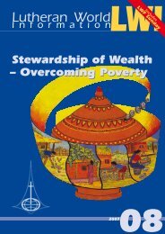 Stewardship of Wealth - The Lutheran World Federation