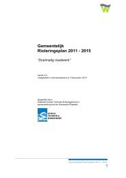 Gemeentelijk Rioleringsplan 2011 - 2015 - Gemeente Waalwijk