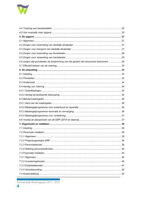 Gemeentelijk Rioleringsplan 2011 - 2015 - Gemeente Waalwijk