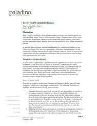 Green Roof Feasibility Study - King County