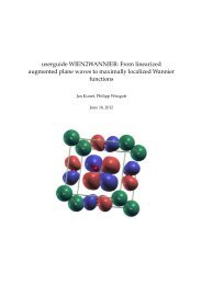 userguide WIEN2WANNIER: From linearized augmented ... - WIEN 2k