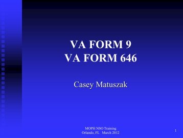 VA FORM 9 VA FORM 646