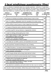 Five Facet Mindfulness Questionnaire (FFMQ) - Goodmedicine.org.uk