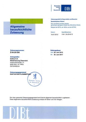 "DIBt-Zulassung Gusspfähle" Z-34.25-230, pdf - Kurt Motz