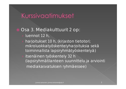 Lasten mediakulttuurit