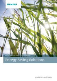 Energy saving solutions brochure - Industry UK - Siemens