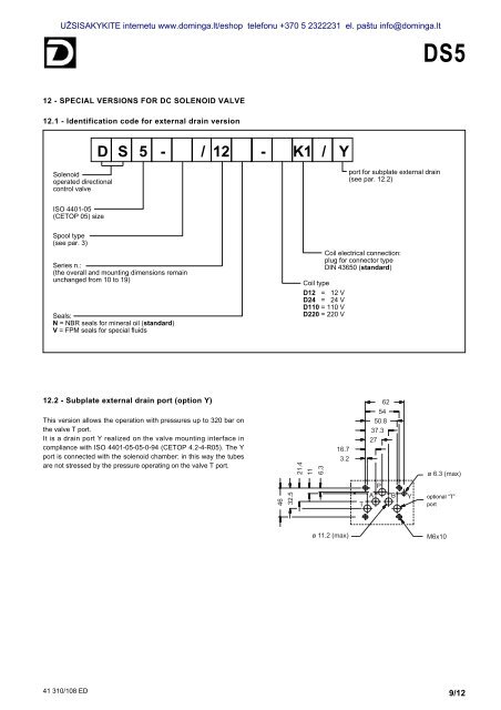 Product information booklet - dominga.lt