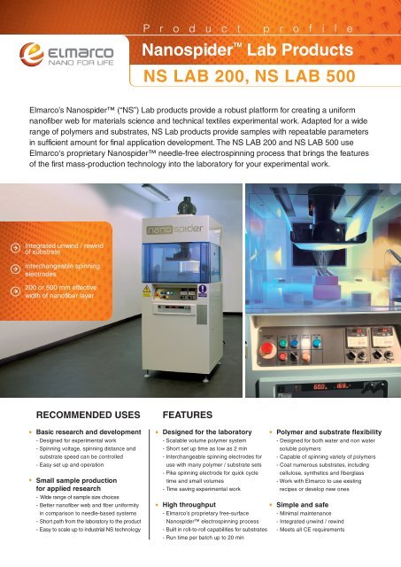 Brochure NS LAB 200-500 - Schaefer Technology