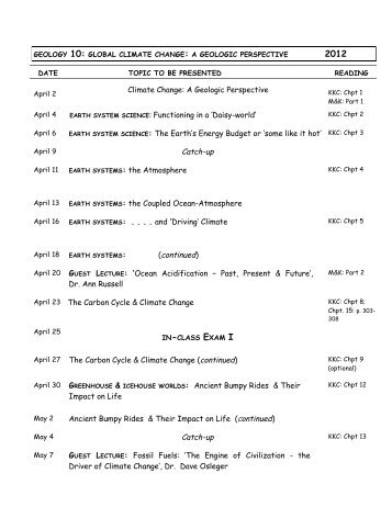 GEL 10 Sp12 syllabus - UC Davis Geology