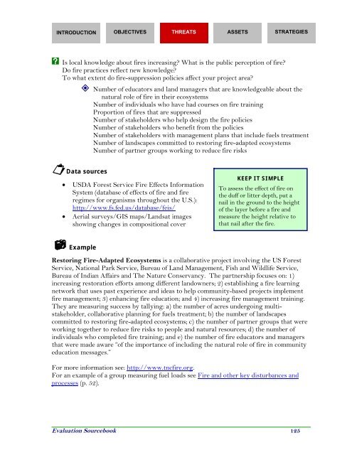 Evaluation Sourcebook (.pdf) - School of Natural Resources and ...